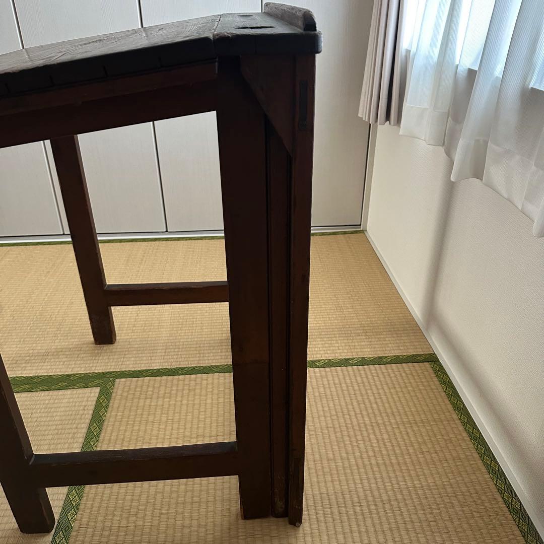 ヴィンテージ　イギリス　スクールデスク　学校机　折りたたみ