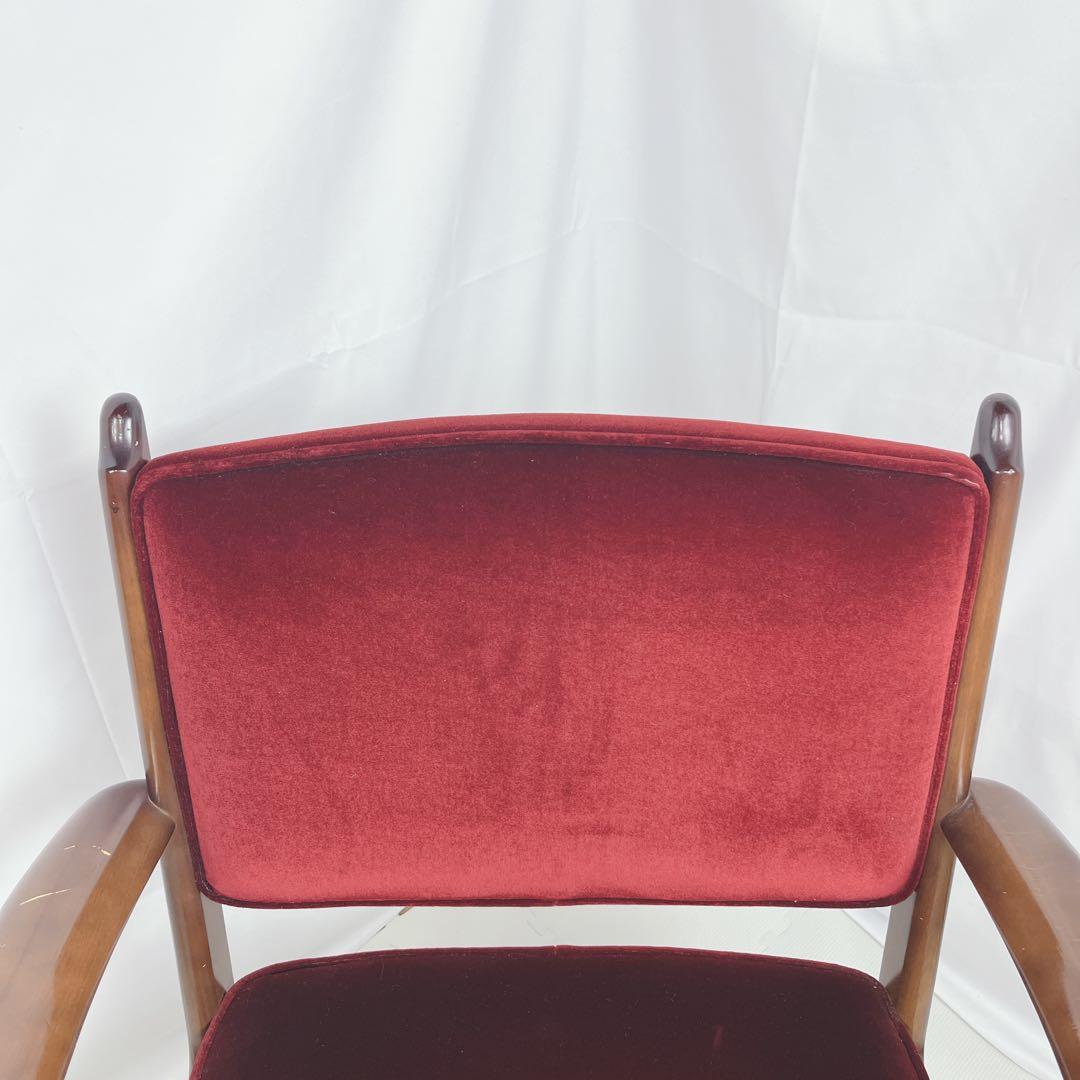 karimoku オールドカリモク コロニアル デスクチェア モケットレッド