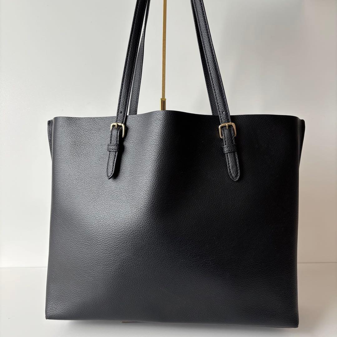 【美品】COACH　現行　コーチ　トートバッグ　モリー　A4サイズ可　大容量　黒