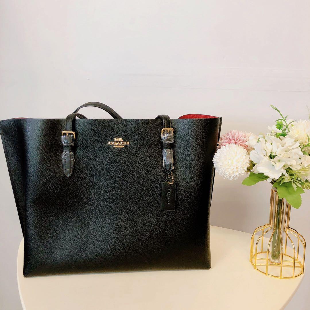 【美品】COACH　現行　コーチ　トートバッグ　モリー　A4サイズ可　大容量　黒