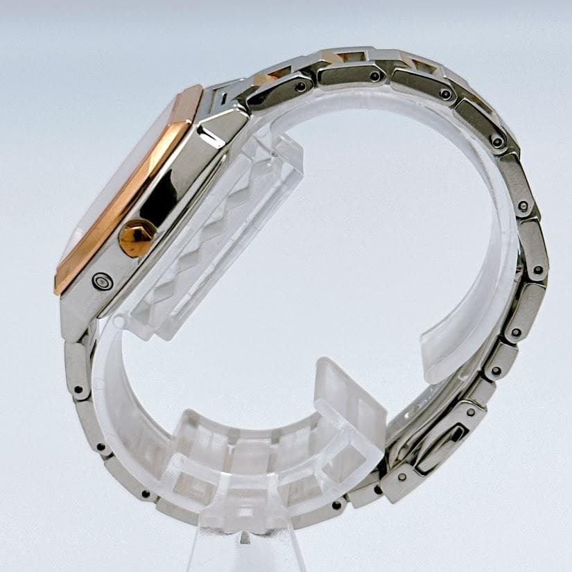 美品 セイコー ルキア 電波ソーラー レディース腕時計 ピンク トノー