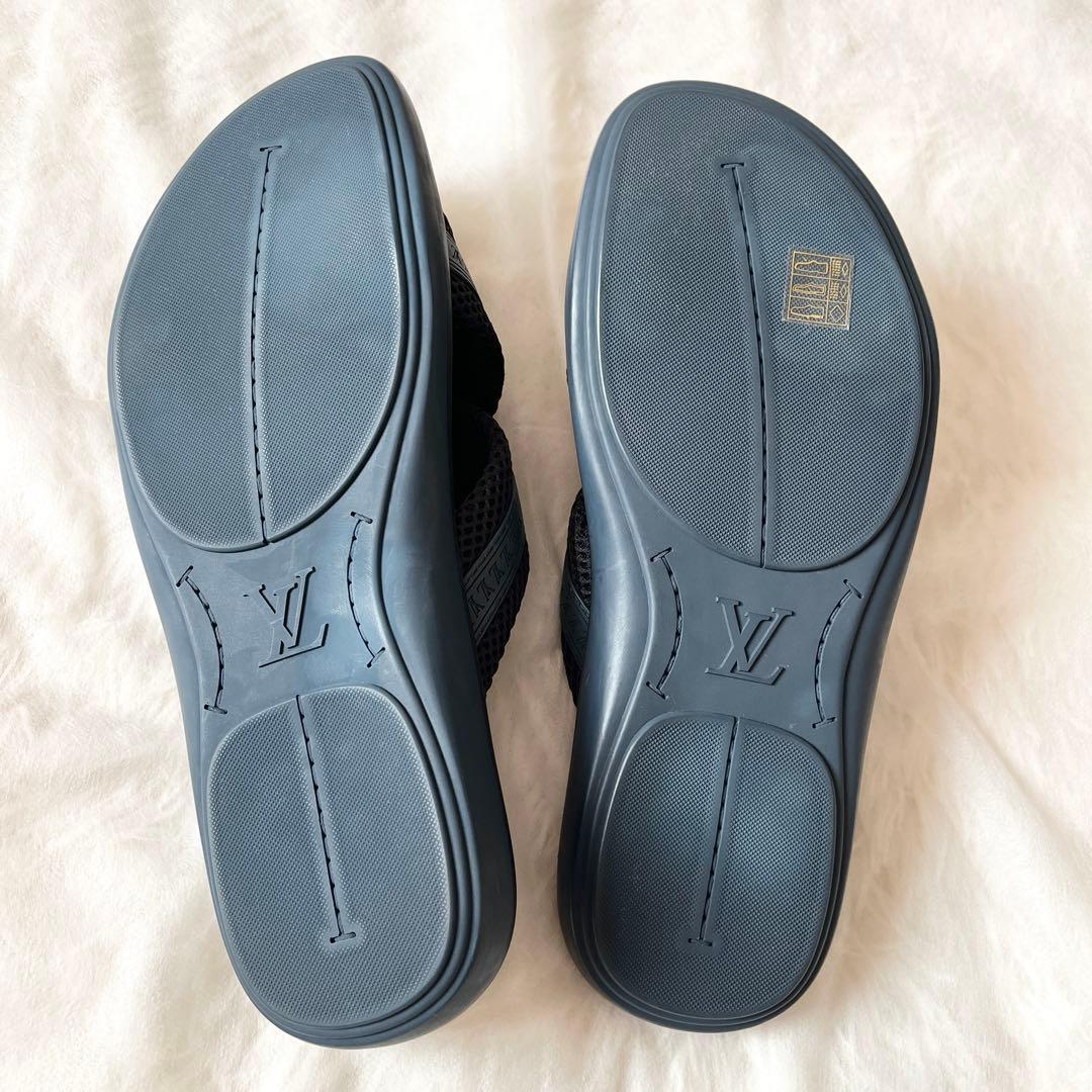 ルイヴィトン　サンダル ファブリック メンズ　ブラック　ネイビー　26.5cm