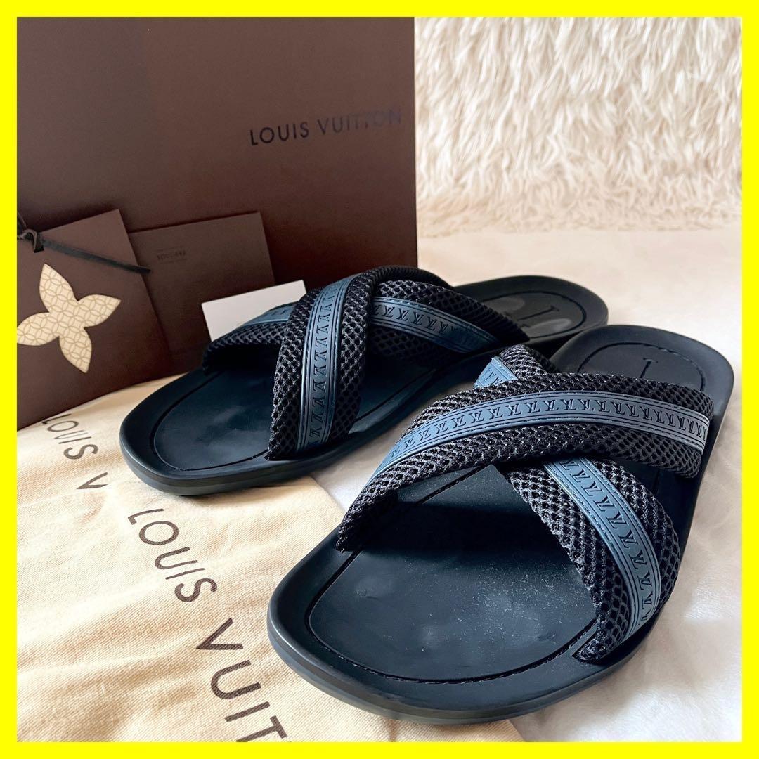 ルイヴィトン　サンダル ファブリック メンズ　ブラック　ネイビー　26.5cm