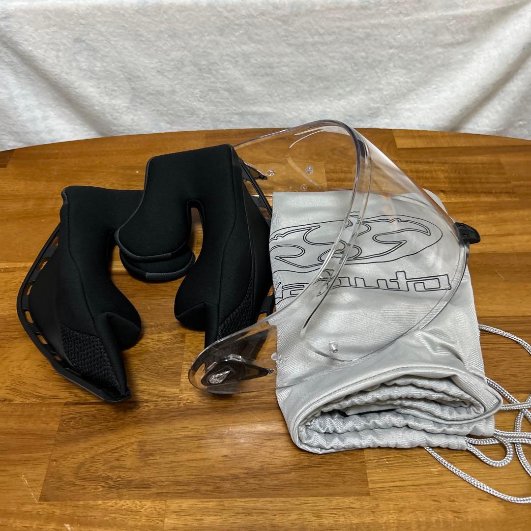 Kabuto フルフェイスヘルメット ブラック/ホワイト　サイズＳ