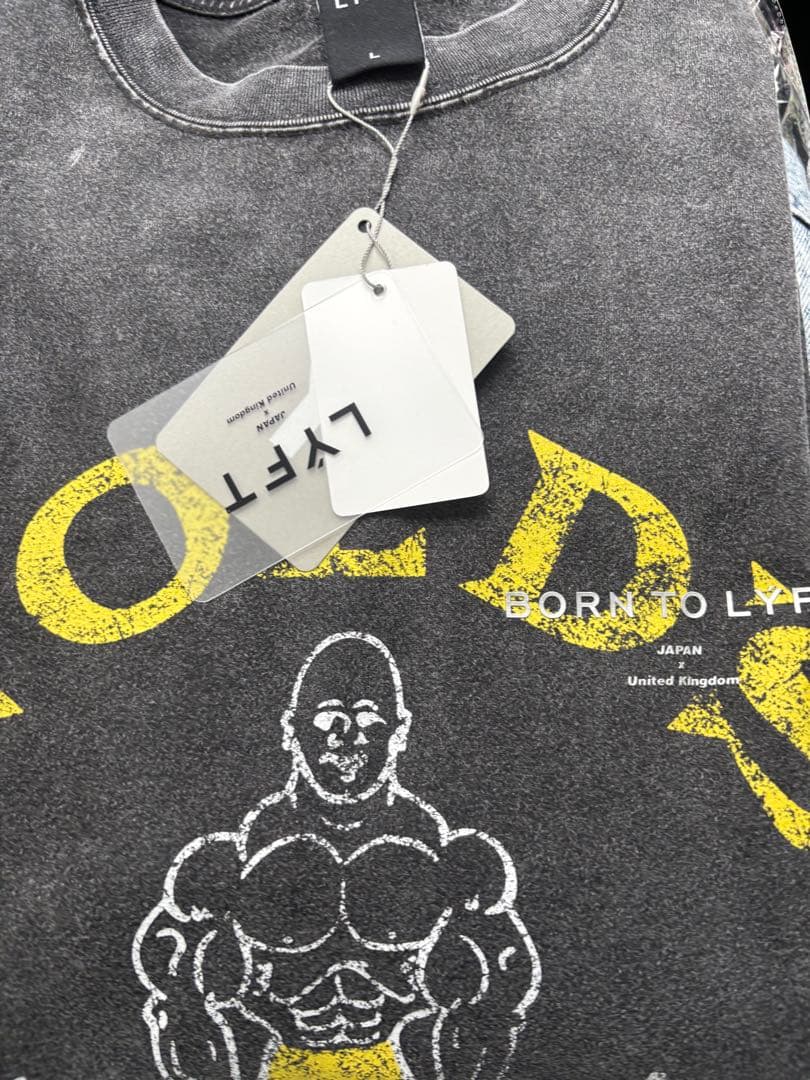 LÝFT×GOLD'S GYM VINTAGE LOGO BIG T-SHIRT