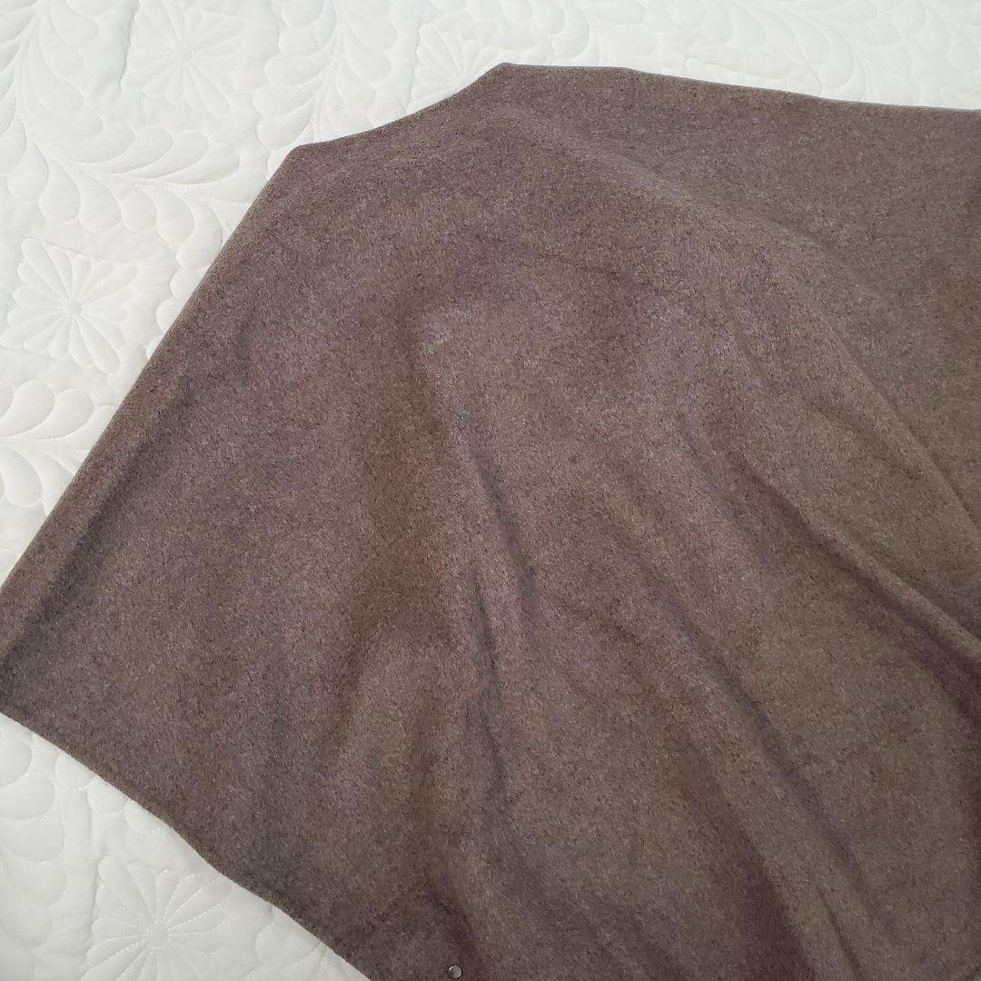 ヴェルメイユパーイエナ ダブルフェイスショートマントコート　ポンチョ ストール