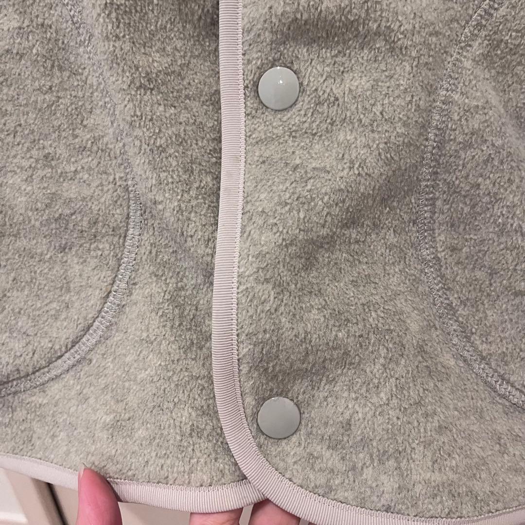 DANTON ショート丈　フリース　カラーレスベスト 38