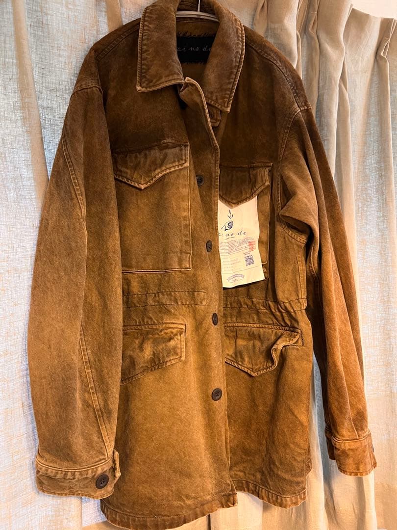 Loungedress ainode hinaseレザーライクブルゾン　未使用