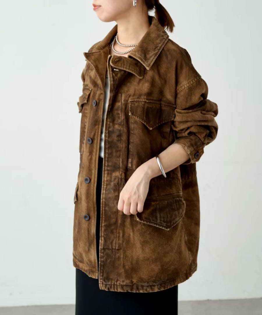 Loungedress ainode hinaseレザーライクブルゾン　未使用