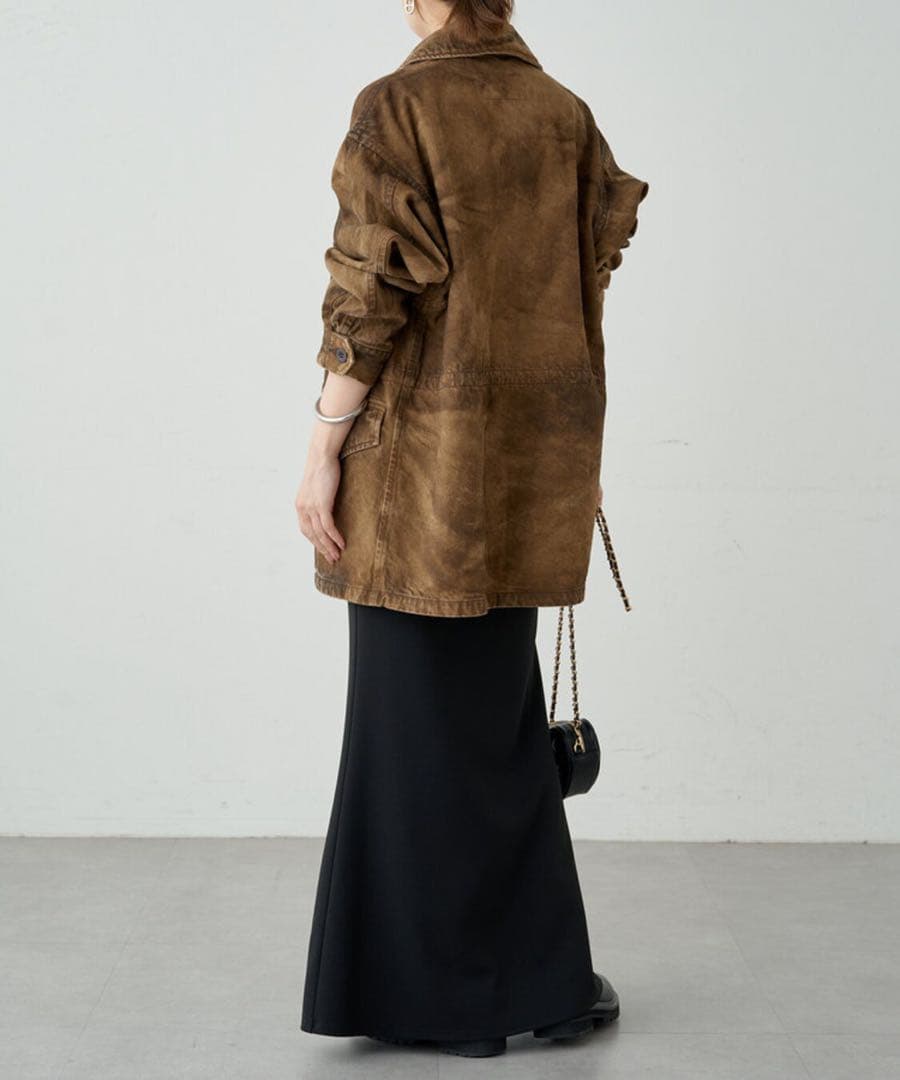 Loungedress ainode hinaseレザーライクブルゾン　未使用