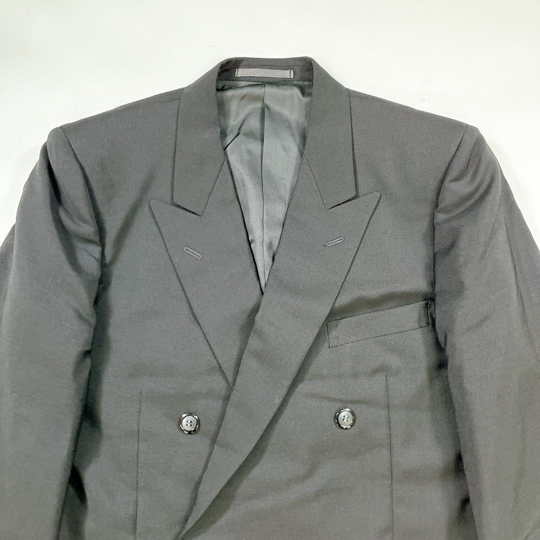 イヴサンローラン ダブル スーツ セットアップ 黒 6B M相当 高級