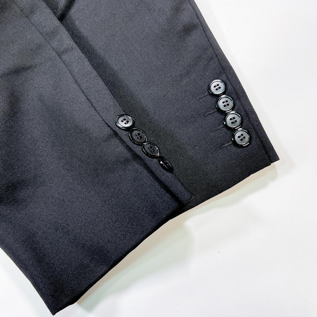 イヴサンローラン ダブル スーツ セットアップ 黒 6B M相当 高級