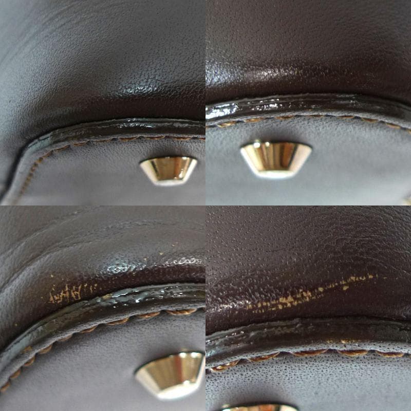 BURBERRY　トートバッグ　レザー　ノバチェック　ブラウン