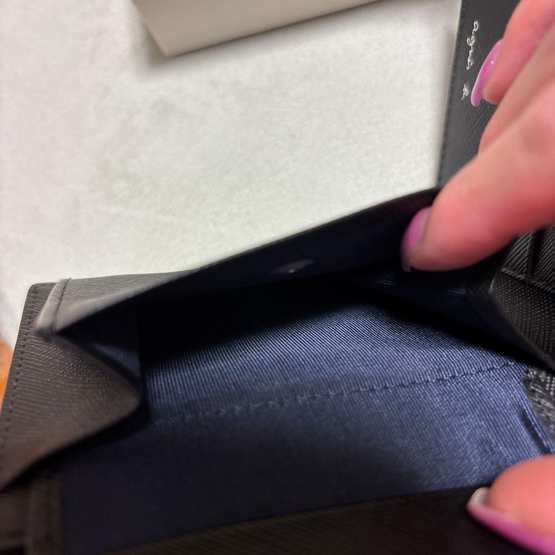アニエスb ブラック 二つ折り財布 美品