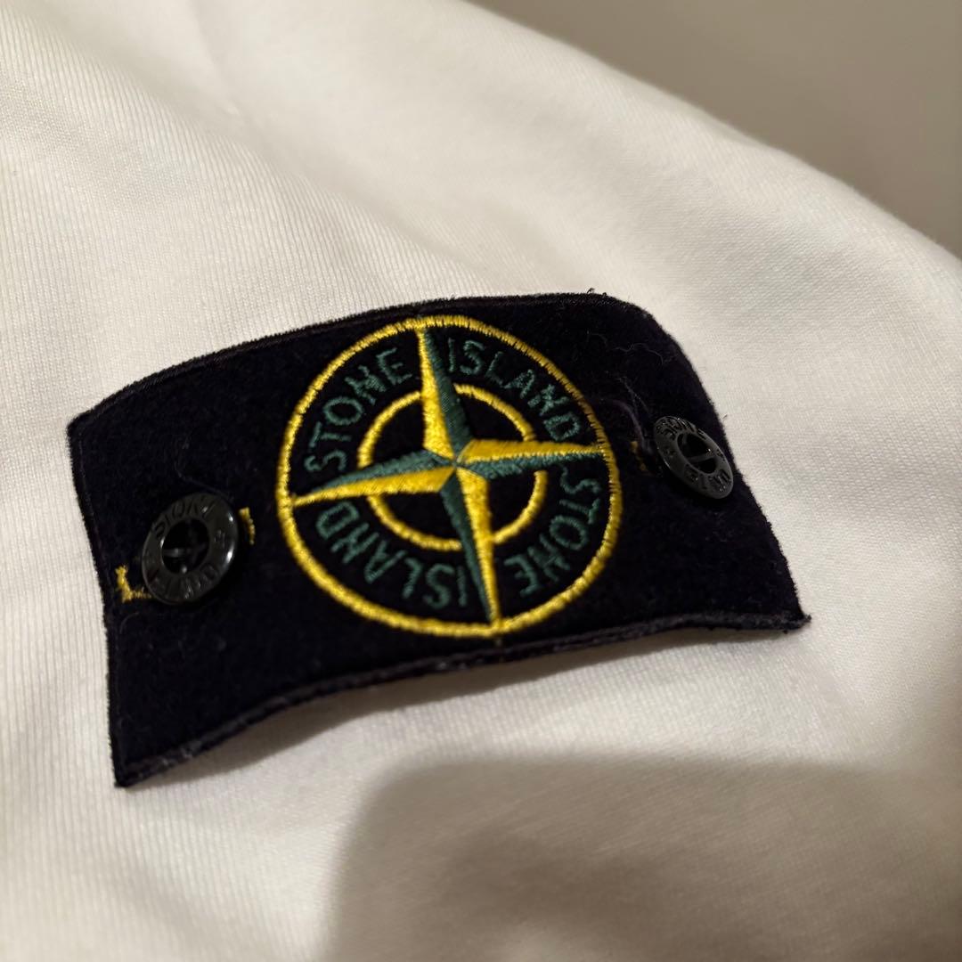 【定番】STONE  ストーンアイランド ロンT ホワイト XL