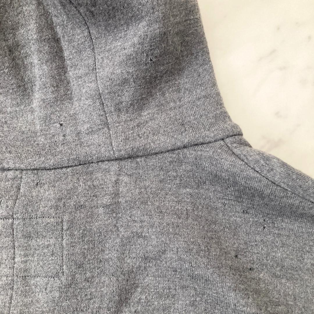 ヘルノ　HERNO ウールニットポンチョ　ケープ　フード付き　42　グレー