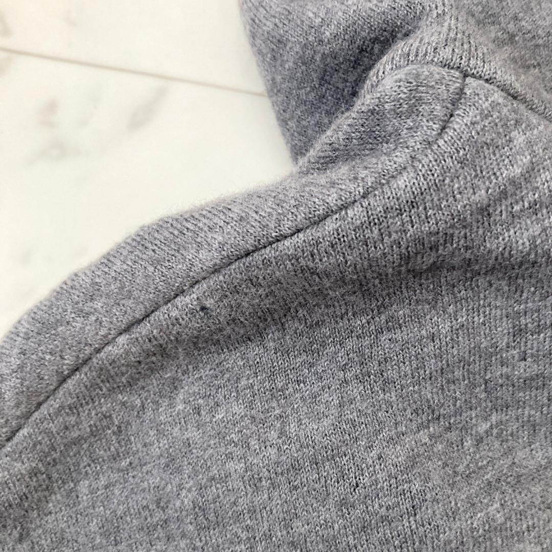 ヘルノ　HERNO ウールニットポンチョ　ケープ　フード付き　42　グレー