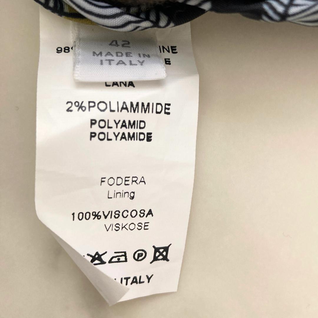 ヘルノ　HERNO ウールニットポンチョ　ケープ　フード付き　42　グレー