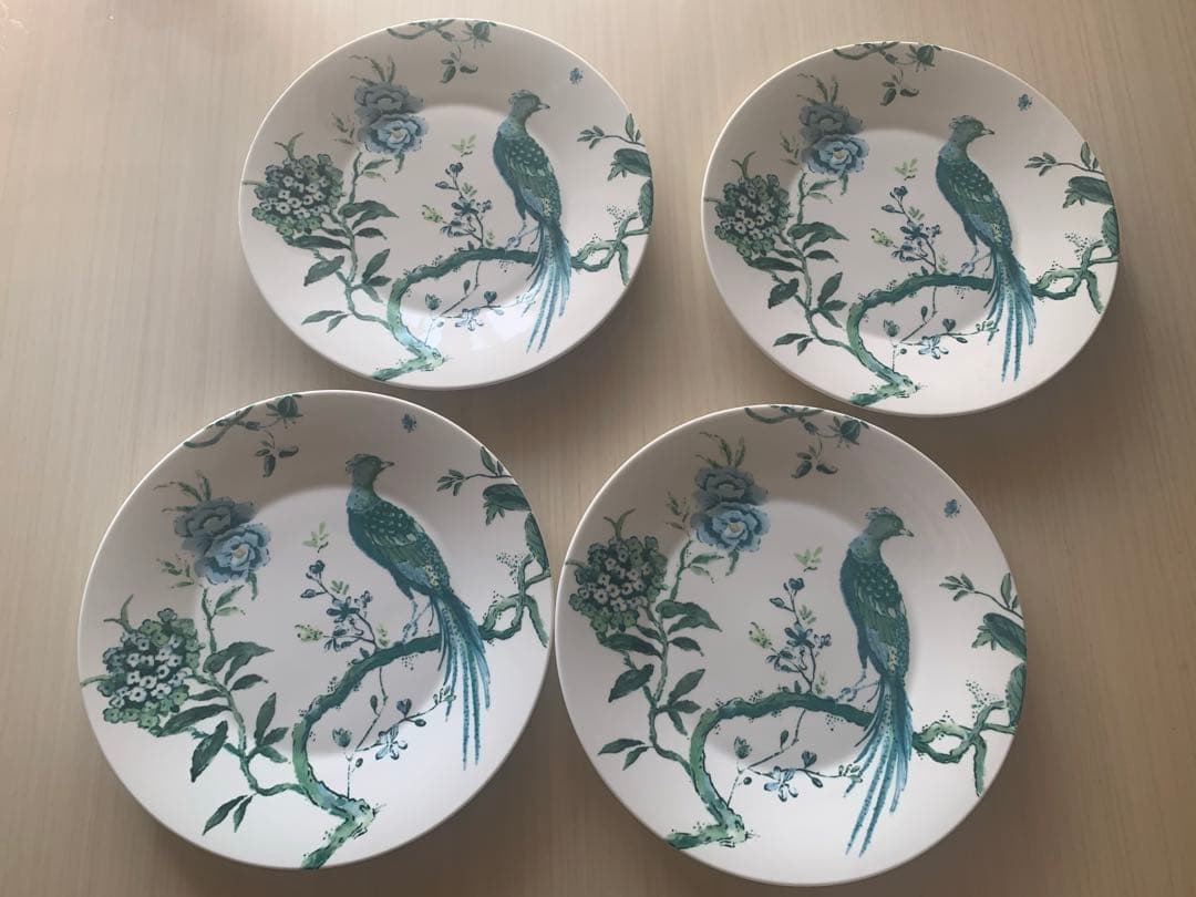  Jasper Conran 孔雀と花のお皿4枚セット