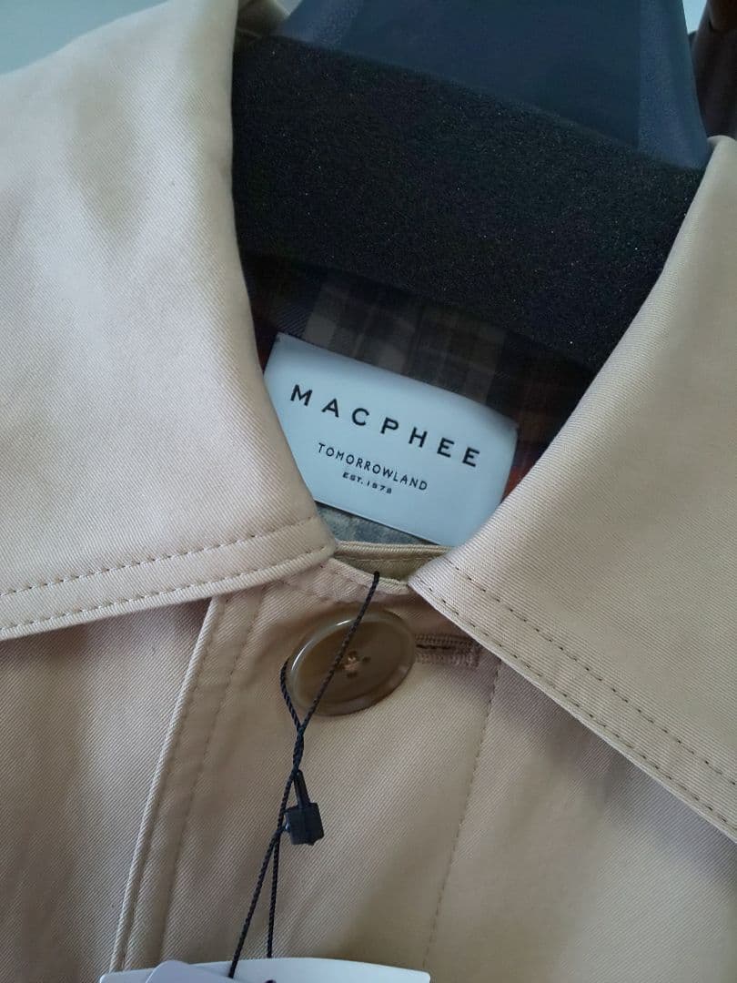 新品未使用TOMORROWLANDスーピマコットンステンカラーコート ベージュ