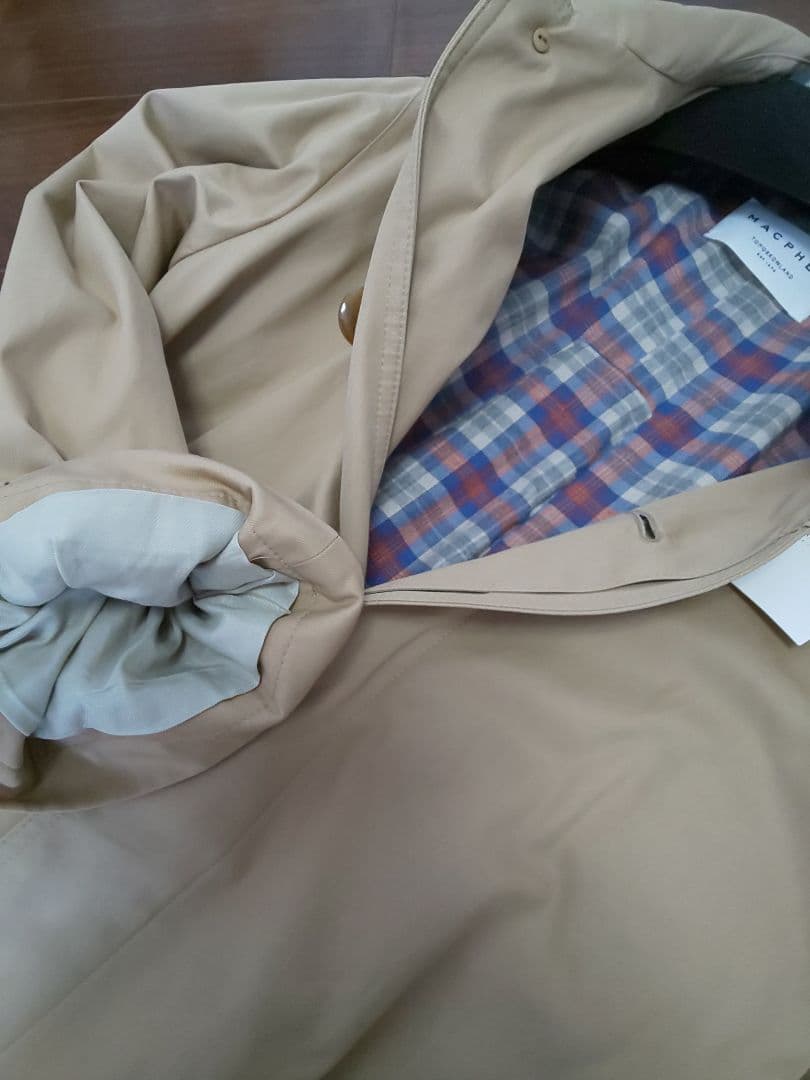 新品未使用TOMORROWLANDスーピマコットンステンカラーコート ベージュ