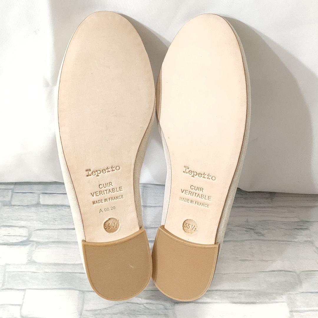 新品未使用✨レペット　サンドリオン　ラメ　光沢有り　アイボリー　保存袋付き