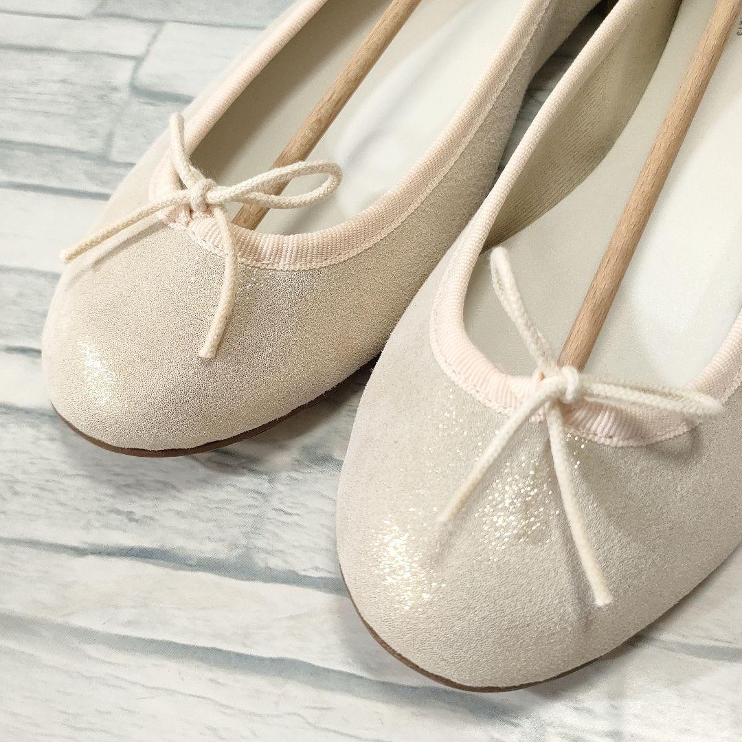 新品未使用✨レペット　サンドリオン　ラメ　光沢有り　アイボリー　保存袋付き