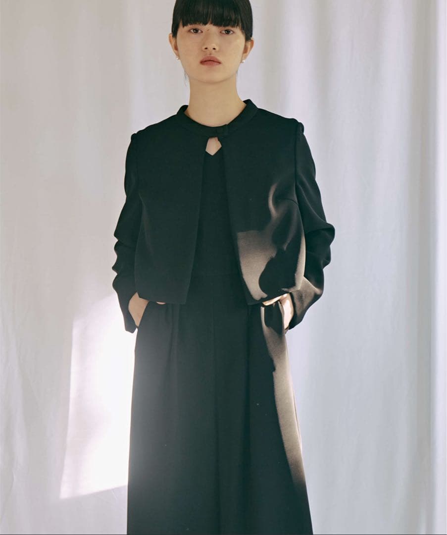 kaene バックタックジャケット　34 黒　BLACK