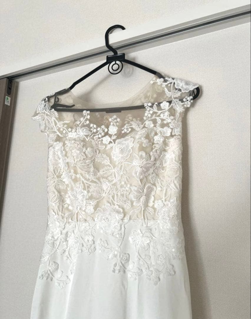 ドレスプロダクション 花柄刺繍 ソフトマーメイドドレス W263