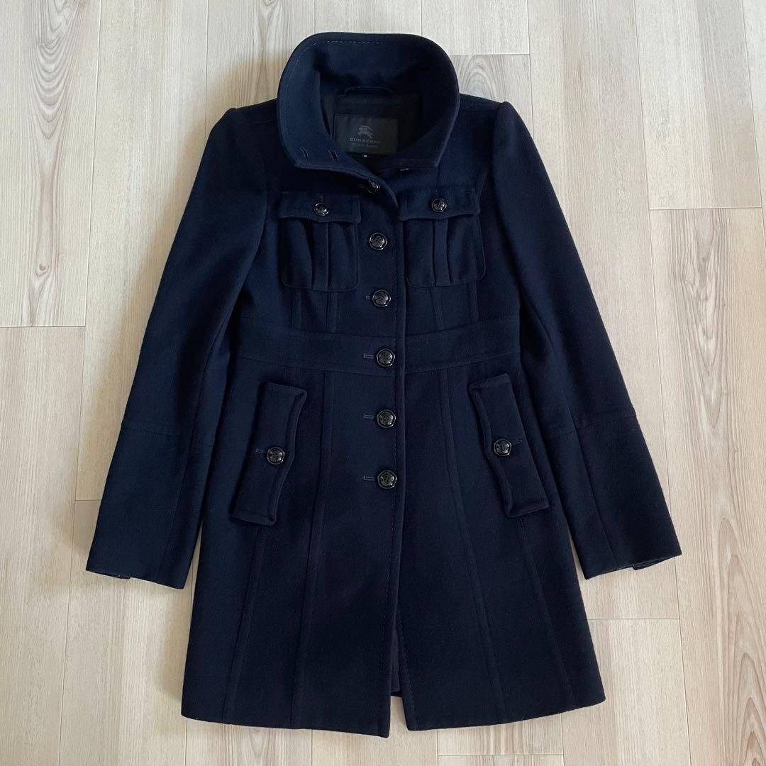希少デザイン✨バーバリーブラックレーベル ナポレオンコート 38サイズ ネイビー