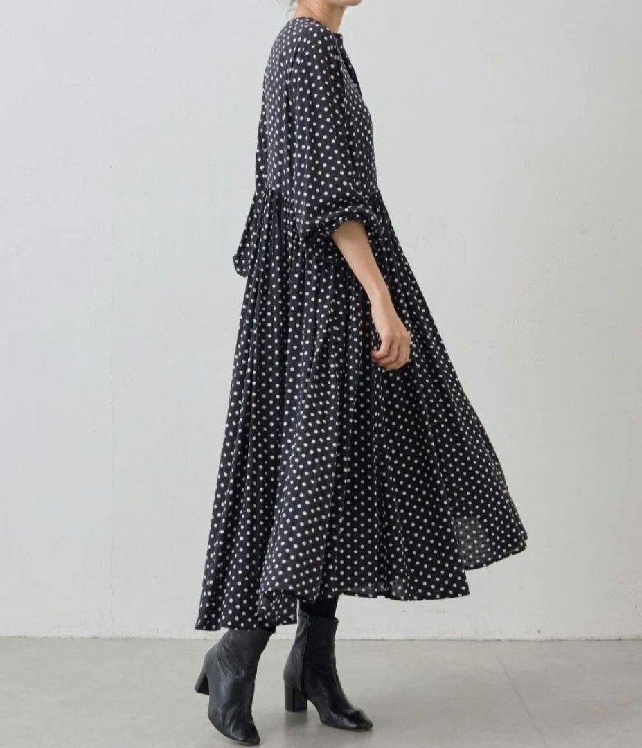 豆太郎様用　BEARDSLEY ドットギャザーワンピース【新品タグ付き】