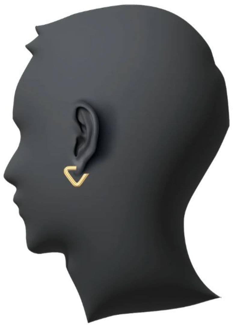 CAREERING　キャリアリング　501　ピアス　トライアングル　イエロー