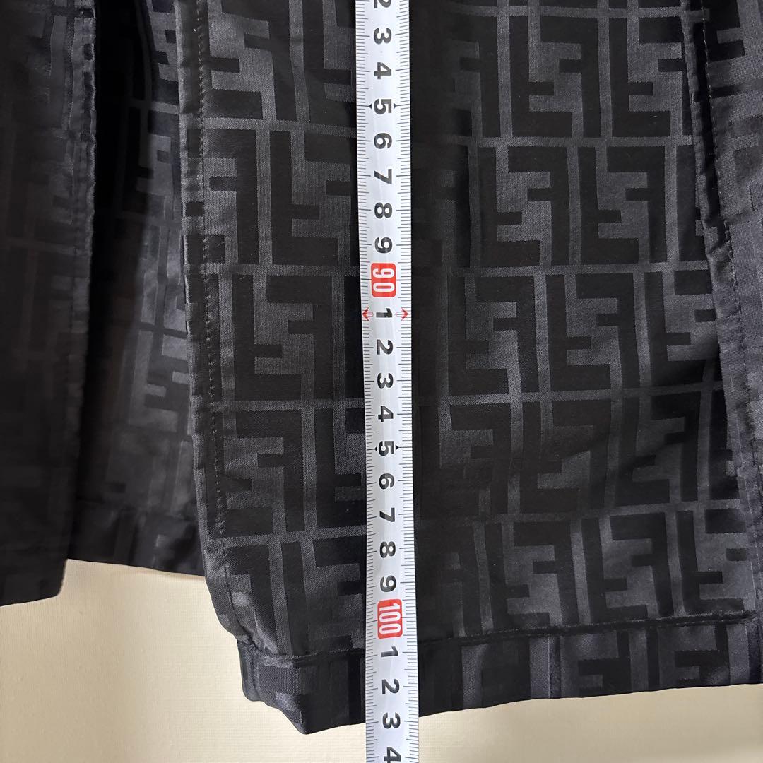 FENDI ブラックロングコート ダブルブレスト