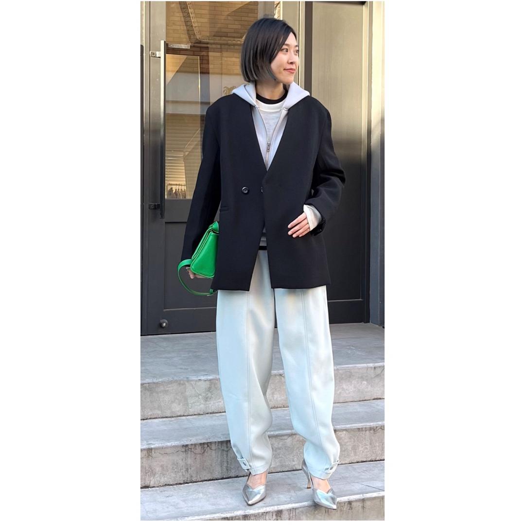 ★極美品 スタニングルアー ボンディングカラーレスジャケット ブラック 黒★