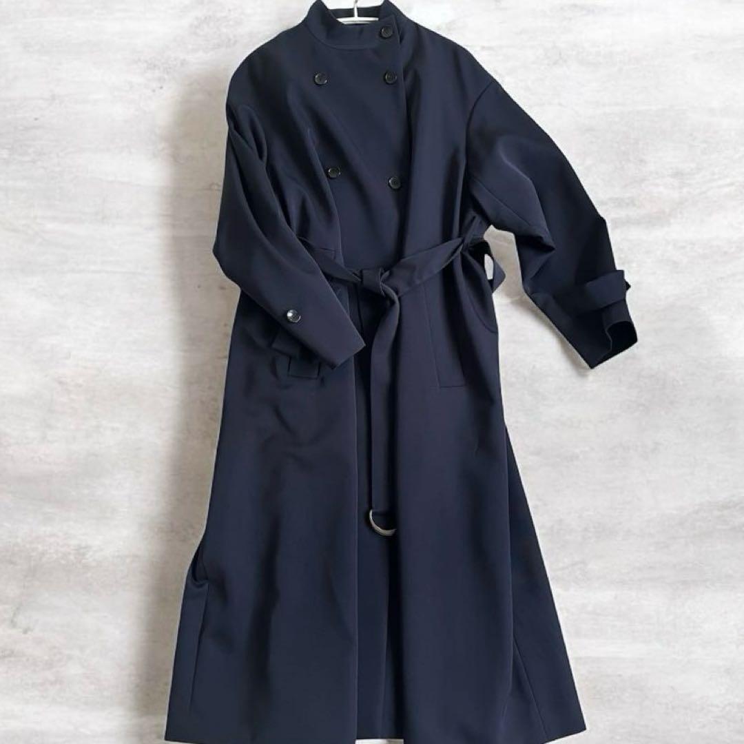 TOMORROWLAND トゥモローランドネイビートレンチコート美品
