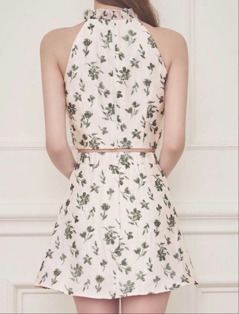 花柄アメスリセットアップミニドレス/キャバドレス