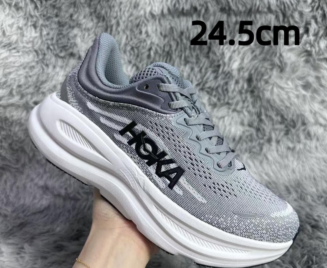 HOKA ONE ONE BONDI9 ボンダイ9スニーカー グレー24.5cm