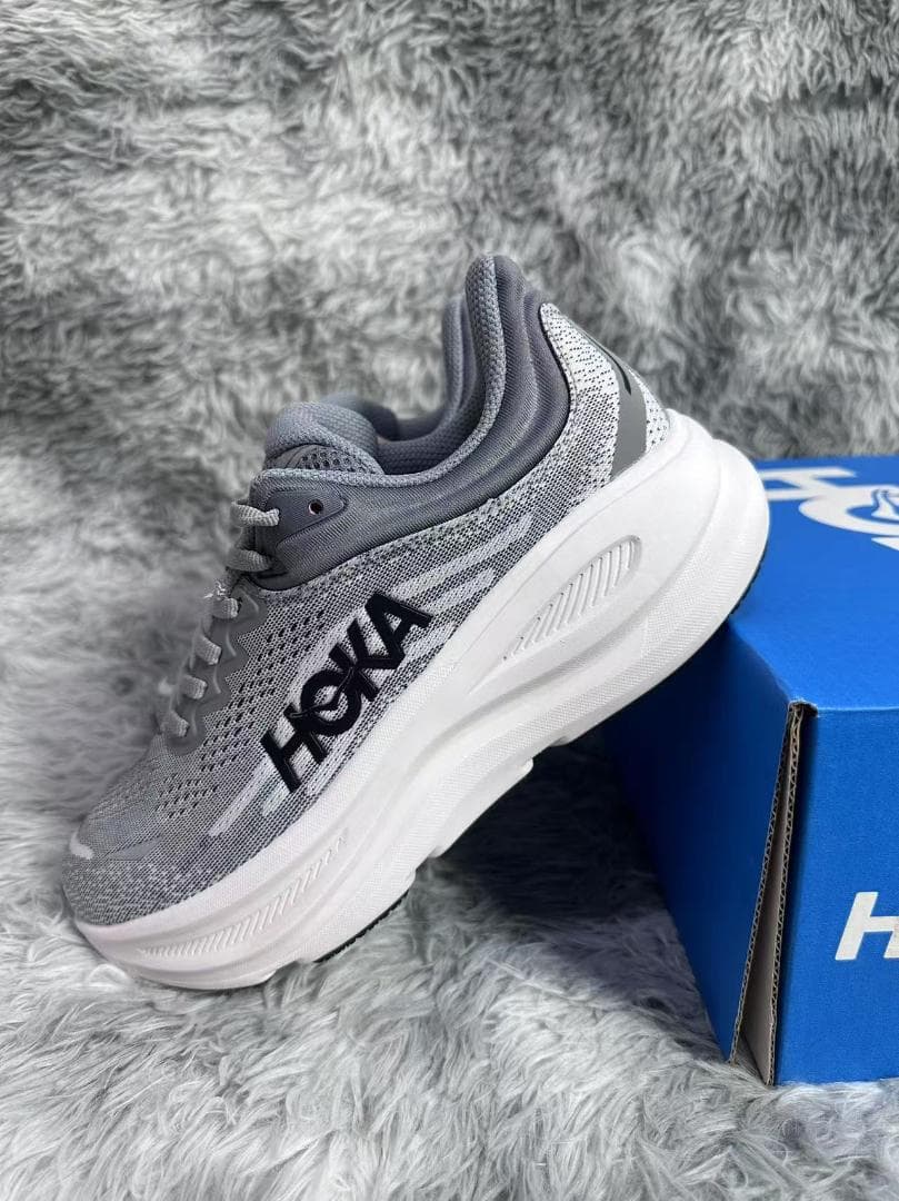 HOKA ONE ONE BONDI9 ボンダイ9スニーカー グレー24.5cm