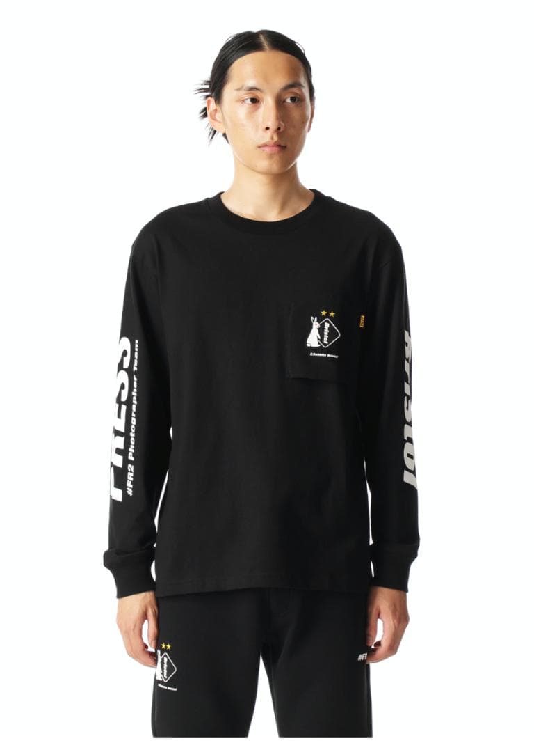 新品 20FW FCRB × #FR2 POCKET L/S TEE 黒 S