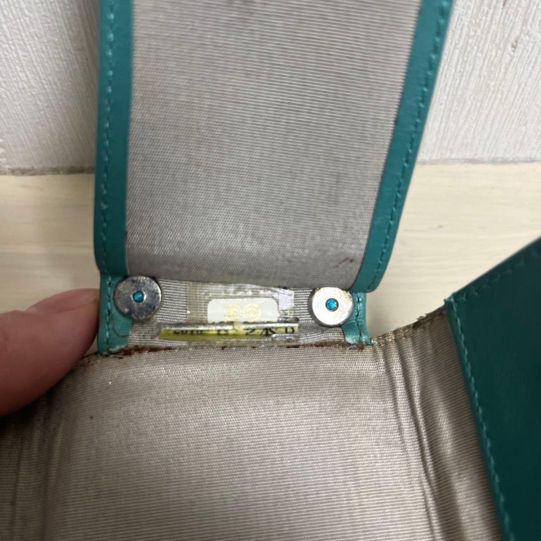 CHANEL グリーン キルティング長財布　キーケース付