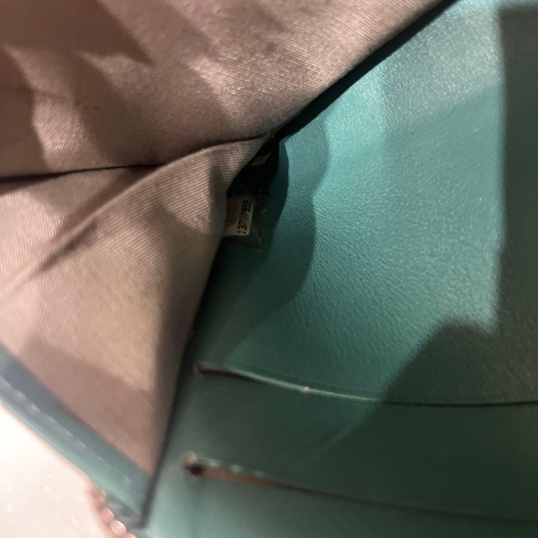 CHANEL グリーン キルティング長財布　キーケース付