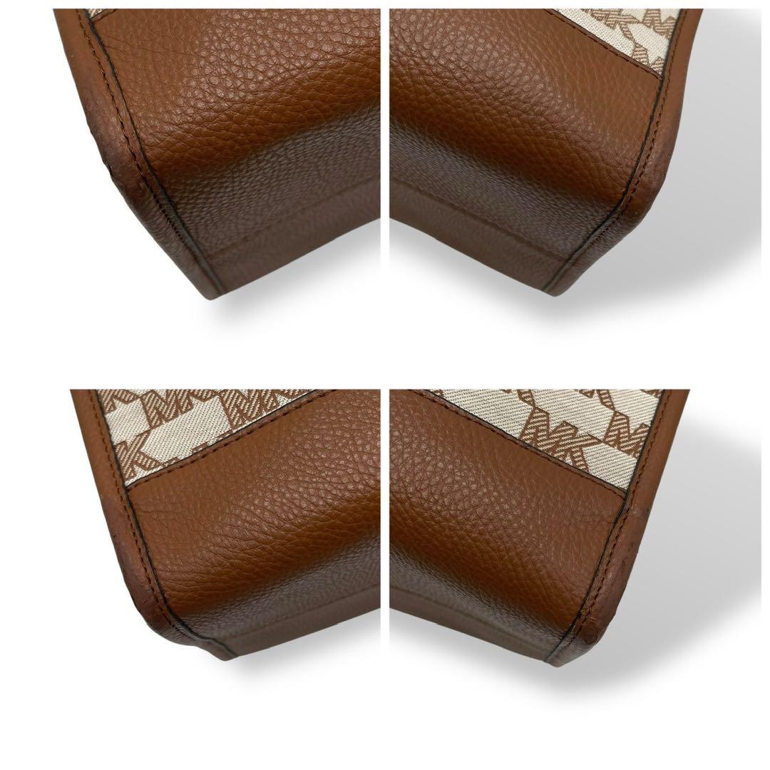 良品 マイケルコース クーパー ストライプ ジャガード トートバッグ A4可