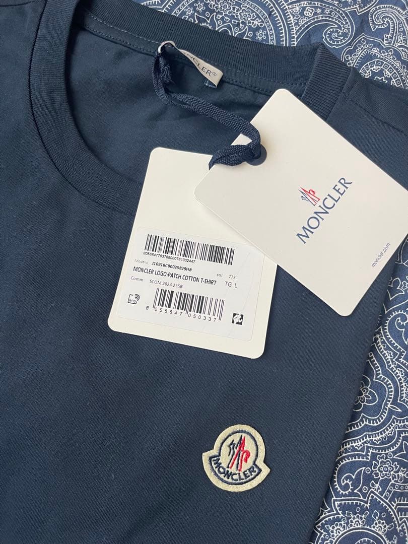 MONCLER Tシャツ Lサイズ ネイビー