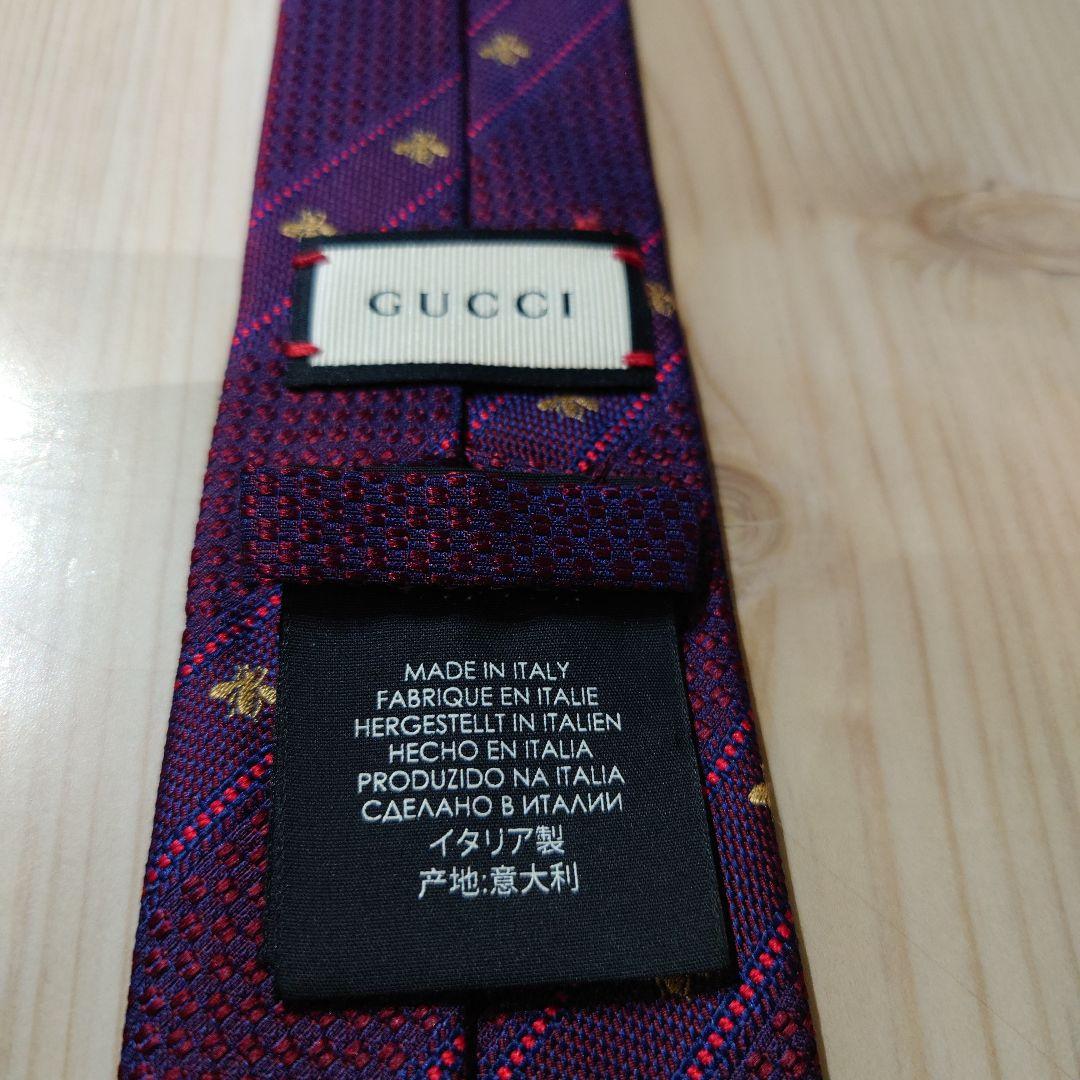 GUCCI (グッチ) 希少！【色変！！】ハチ柄 シルクジャカード ネクタイ