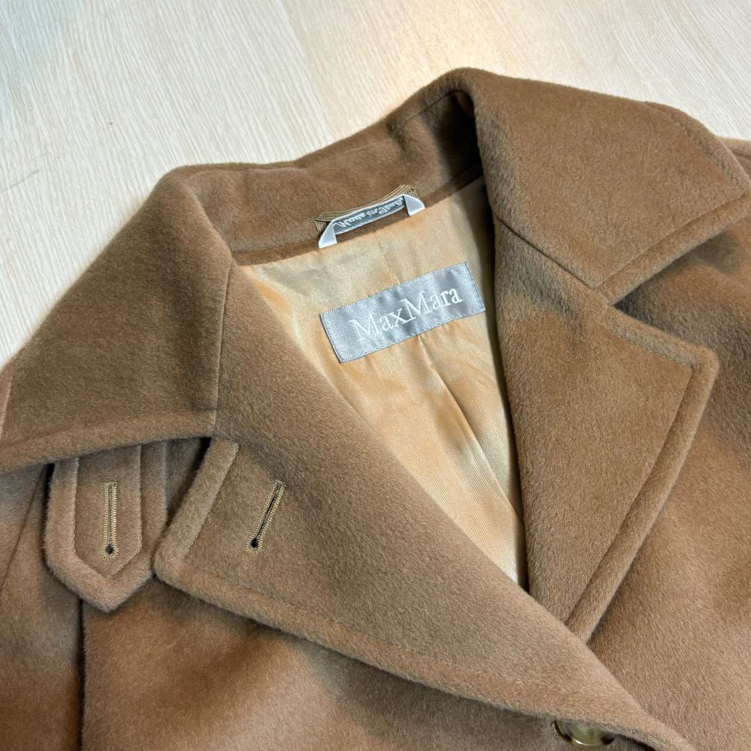極美品 MaxMara マックスマーラ ウール チェスターコート キャメル36
