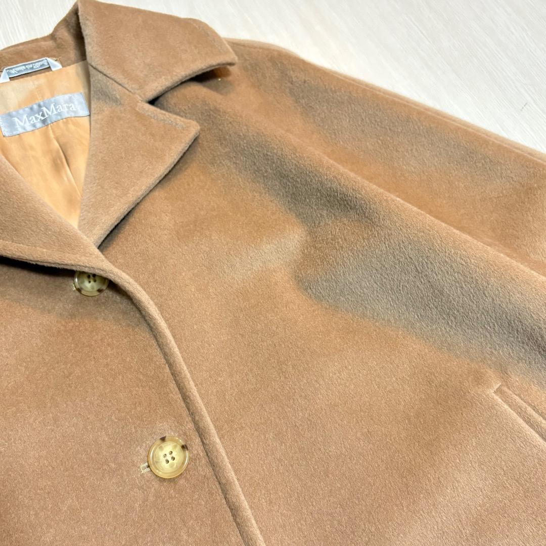 極美品 MaxMara マックスマーラ ウール チェスターコート キャメル36