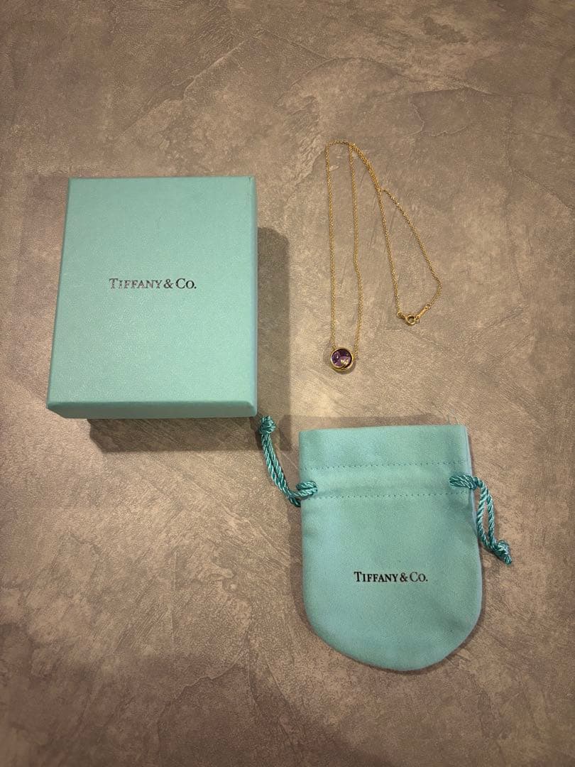 ティファニー オリーブリーフ ネックレス アメジスト K18