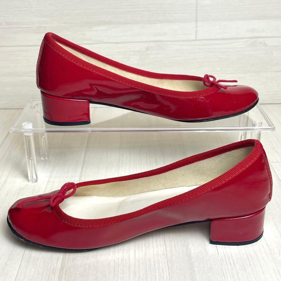 レペット サンドリオン バレエシューズ フラットパンプス 37 リボン エナメル