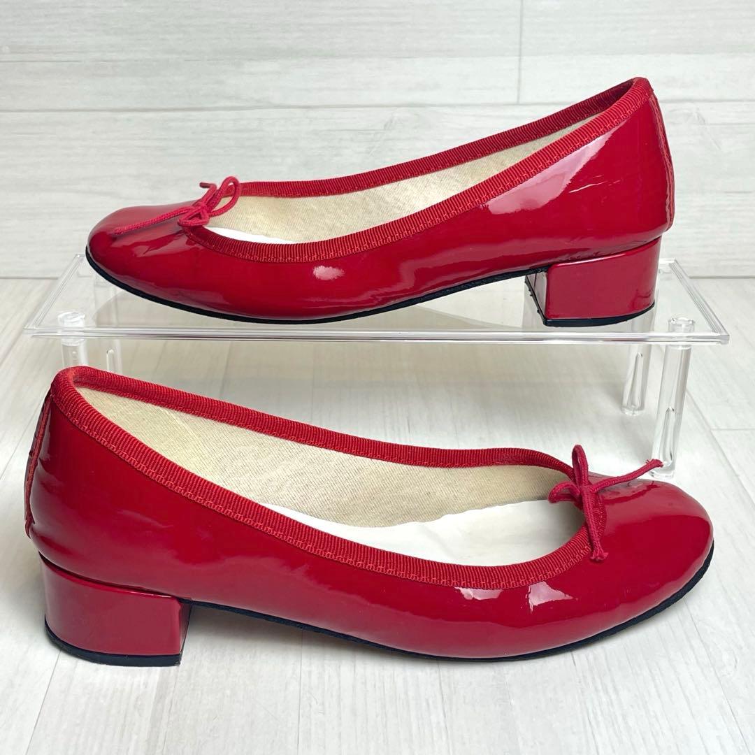 レペット サンドリオン バレエシューズ フラットパンプス 37 リボン エナメル