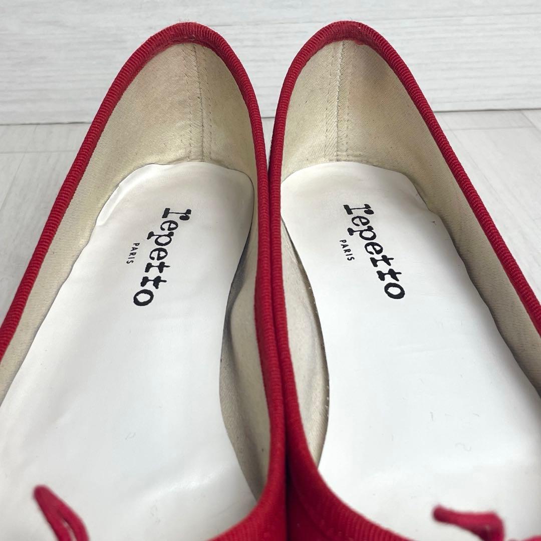 レペット サンドリオン バレエシューズ フラットパンプス 37 リボン エナメル